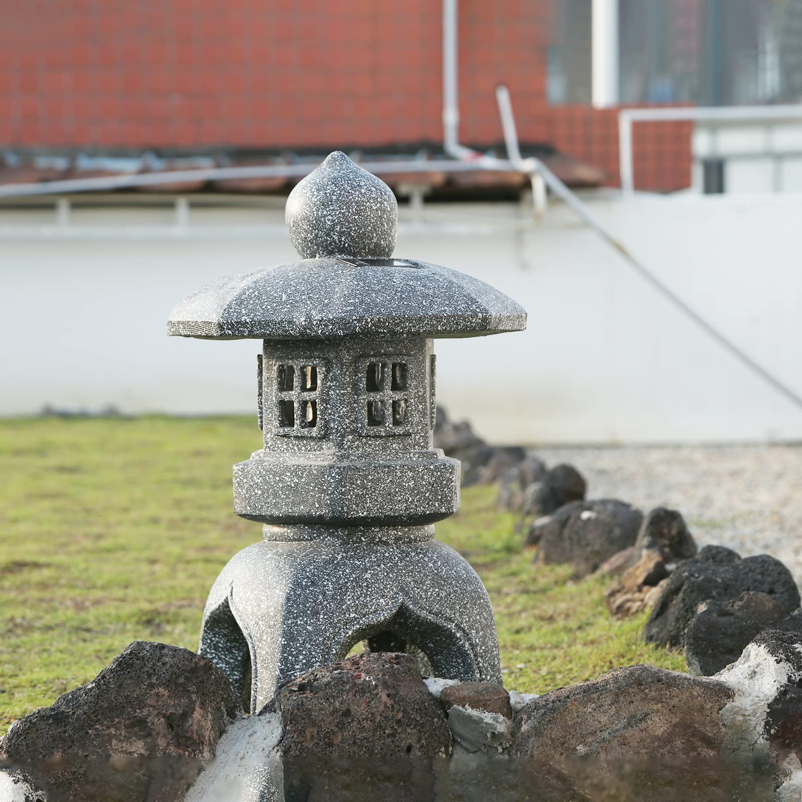 LED Outdoor Japanese Pagoda Lantern Garden Ornament Lantern,Sola